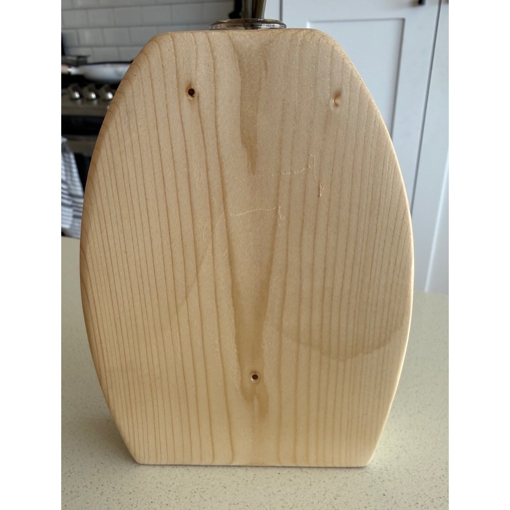 Handmade Natural Wood Bud Vase Minimalist Rustic Shield Shape Home Decor
